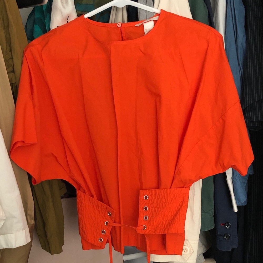 H&M Orange Women’s Tie-Waist Top, size2